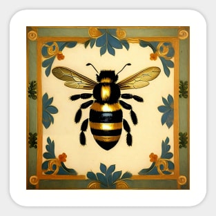Vintage Bee Pattern Sticker